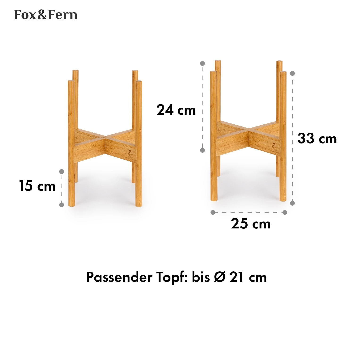 Zeist Pflanzenhalter 2 Höhen Kombinierbar Steck-Design Naturbelassen – Bild 6