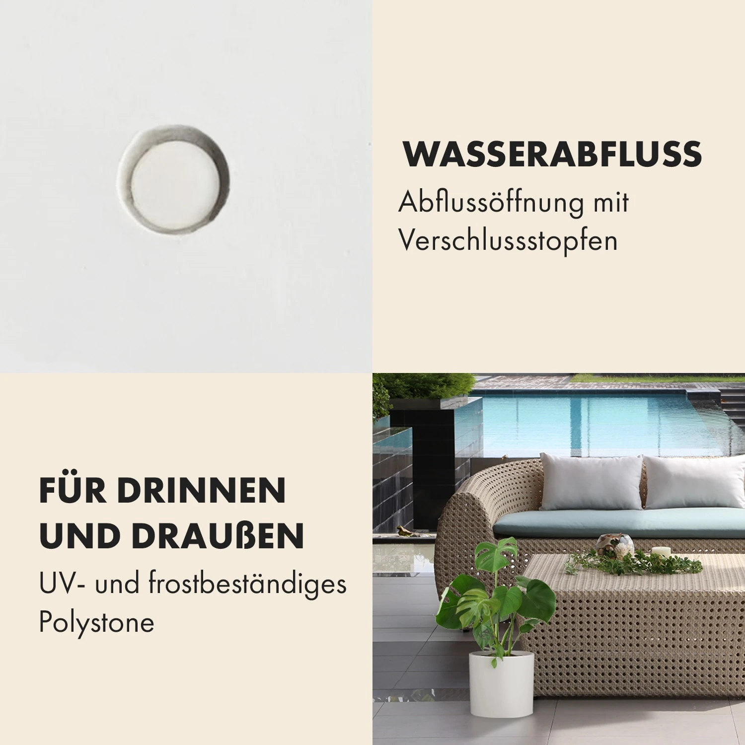 Venlo Blumentopf Polystone In- Und Outdoor 3 Größen – Bild 4