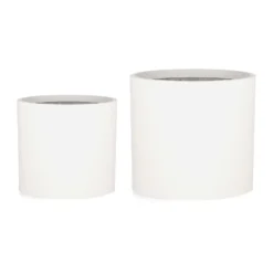 Gendt Pflanztopf Übertopf 2er-Set 2 Größen L/XL Faserstein In/Outdoor