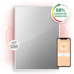 La Palma 750 Smart 2-in-1 Heizgerät Infrarot Konvektor 85x60cm 750W Spiegelfront