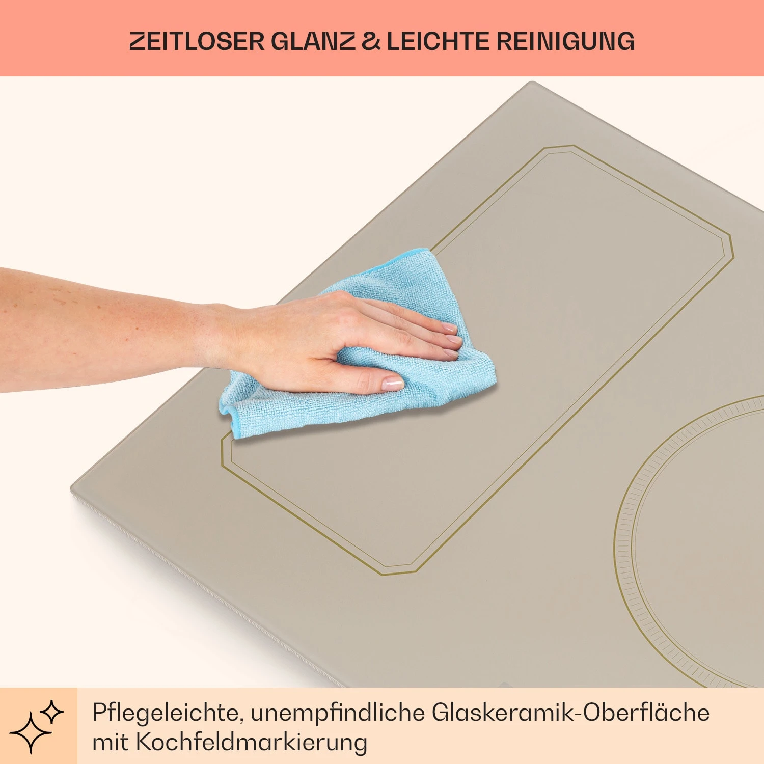 Victoria 5 Flex Induktionskochfeld Einbau 7400W 2 Flexzonen Timer – Bild 8