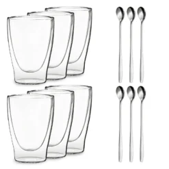 DUOS Doppelwandiges Glas 310 Ml Thermofunktion Inkl. Edelstahl-Löffel