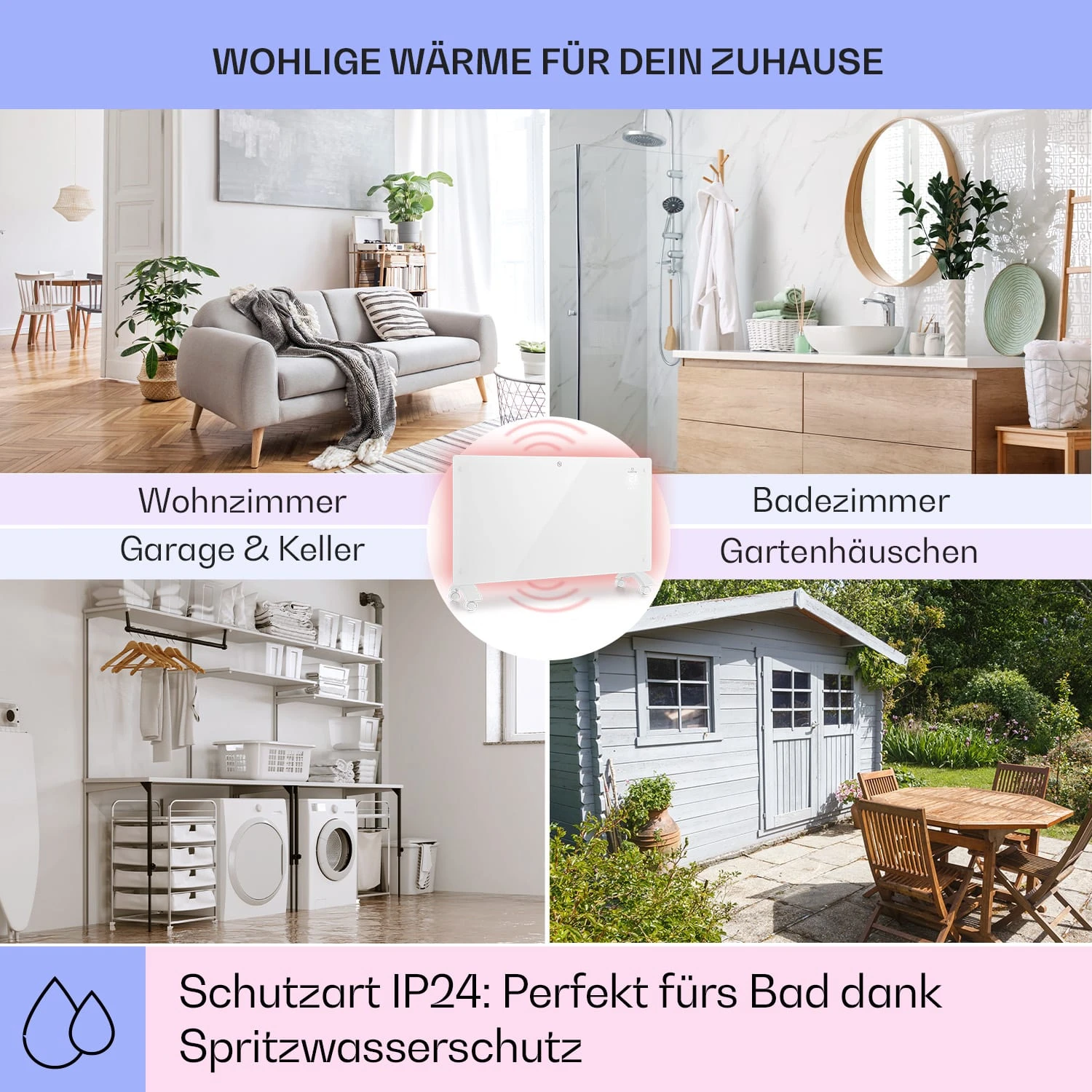 Bansin Crystal Smart Konvektions-Heizgerät 2500W 5 - 50 °C App-Steuerung – Bild 5