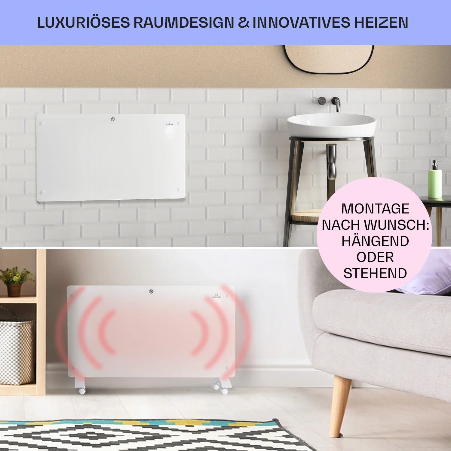 Bansin Crystal Smart Konvektions-Heizgerät 2500W 5 - 50 °C App-Steuerung – Bild 7