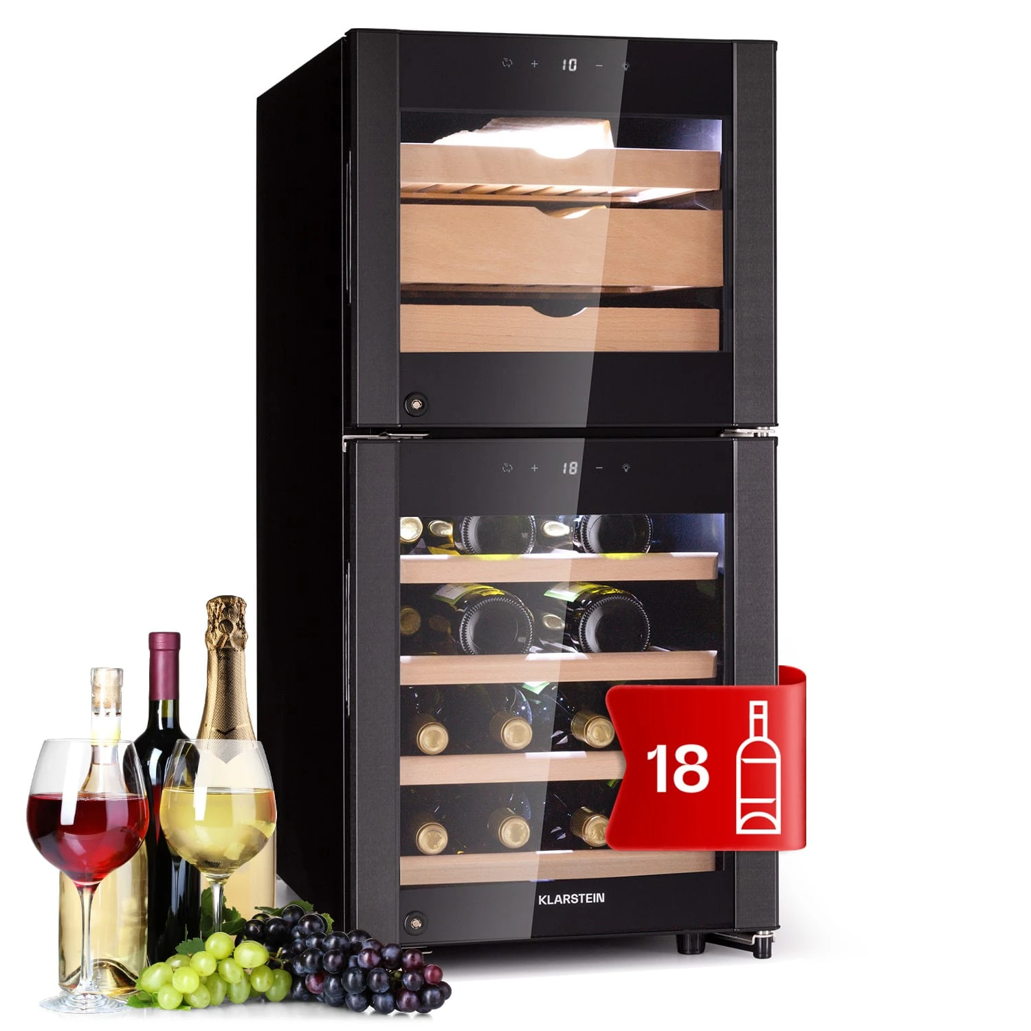 El Dorado 89 Käse & Weinkühlschrank 2 Zonen Touch 89L LED