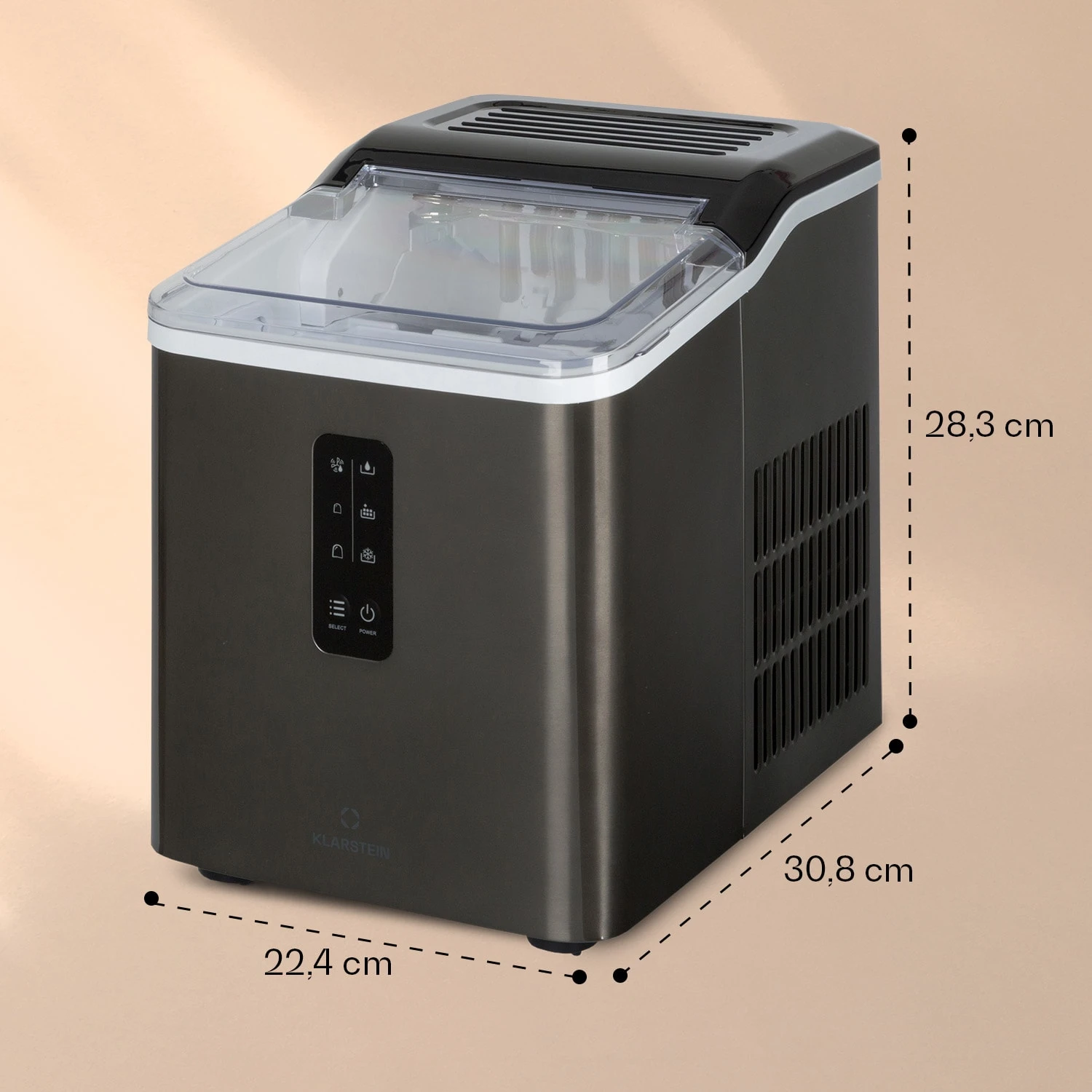 Albaron Supreme Eiswürfelmaschine Bullet 12kg/24h 1,5 Ltr Edelstahl – Bild 7