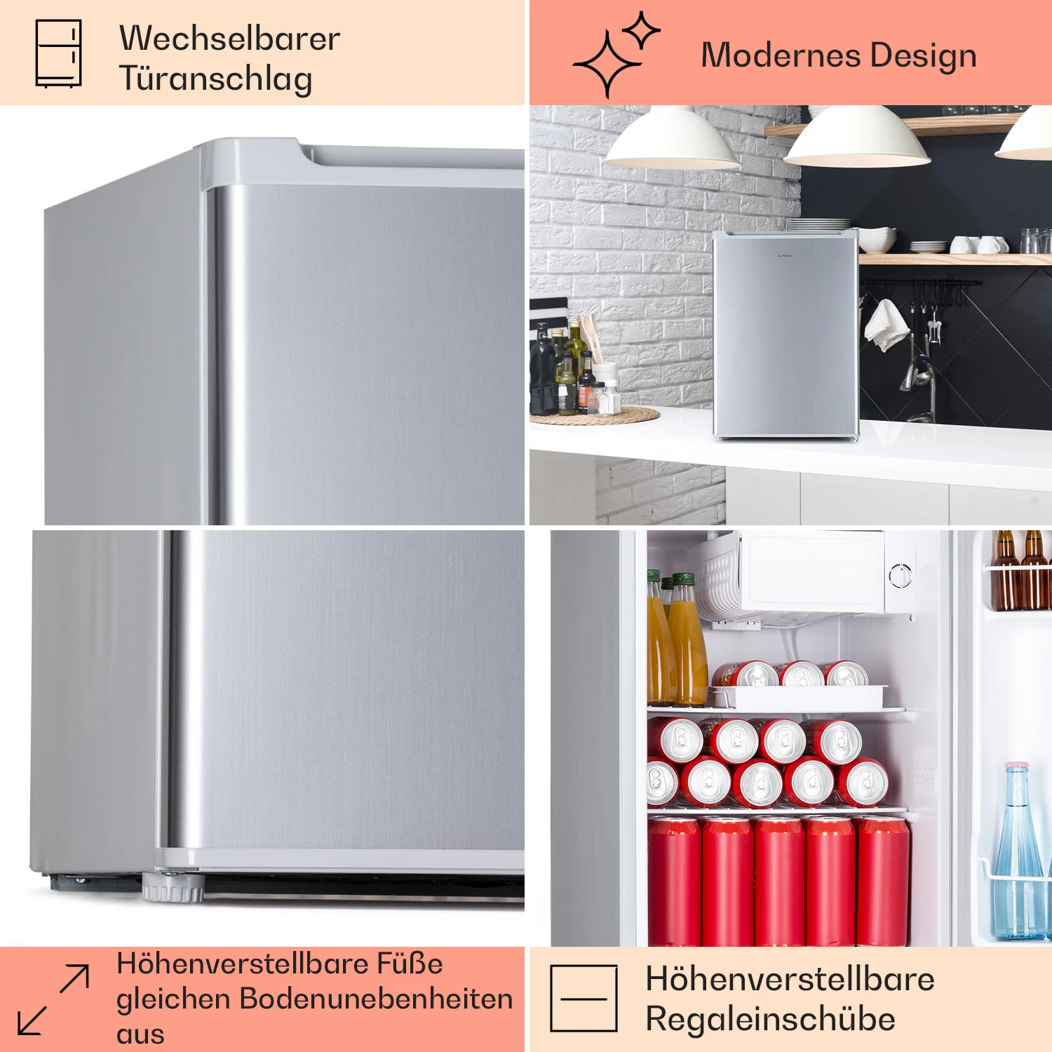 Fargo 67 Kühlschrank Minibar 67 Liter / 4 Liter Gefrierfach Kompakt – Bild 5