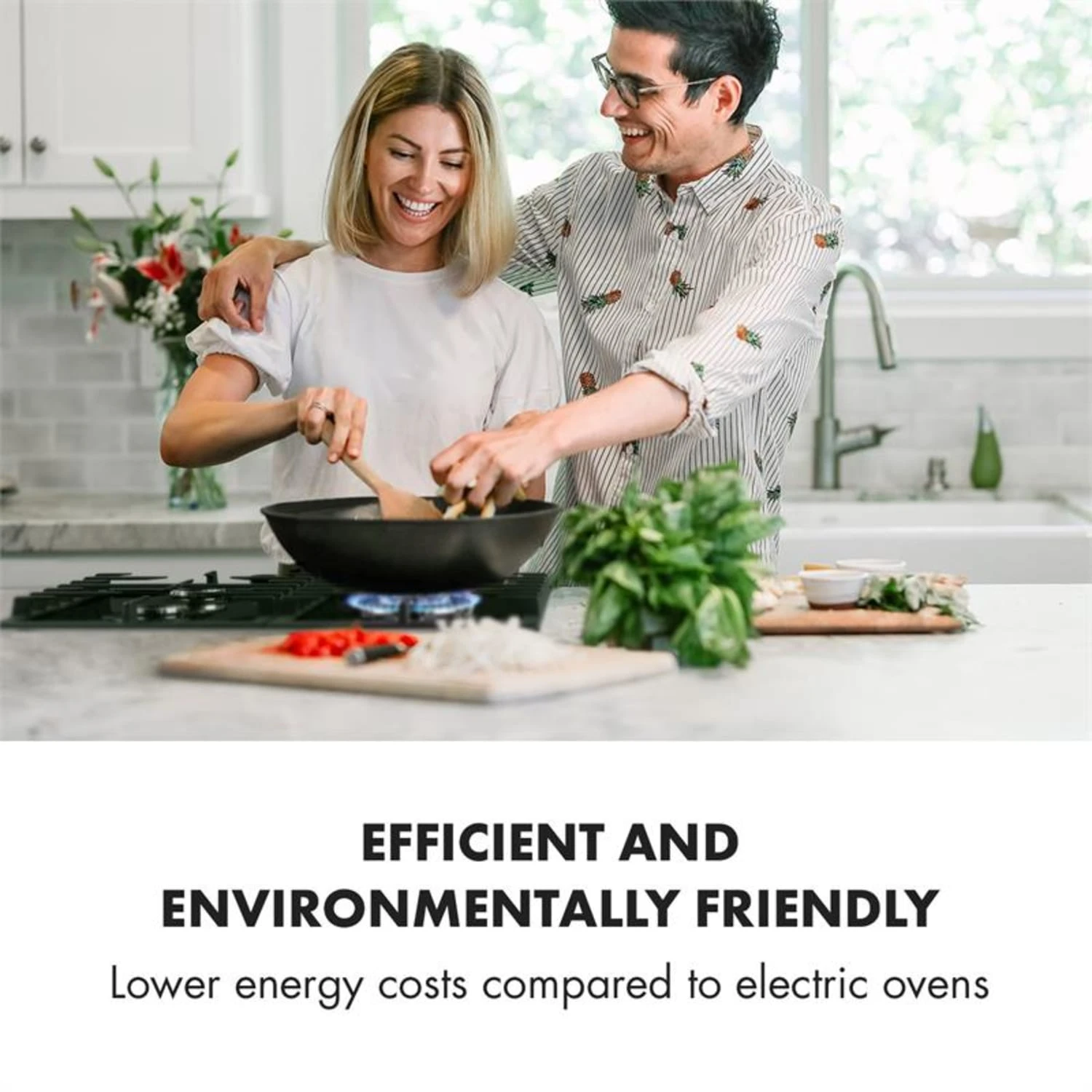 Gusteau Ignito Einbau-Ofen-Set Elektro / Gas 64Ltr Schwarz Edelstahl – Bild 6